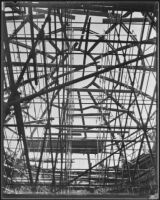 Dome under construction at the Griffith Observatory, Los Angeles, circa 1933-1934