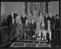 New City Council poses in City Hall, Los Angeles, 1935