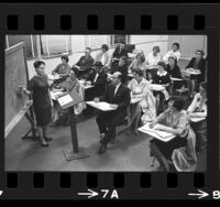 Adult education math class in South Pasadena, Calif., 1964