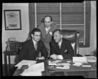 Thornwell Rogers, Jerry Giesler, and Dist. Atty. Buron Fitts, Los Angeles, ca. 1930s