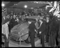 DeSoto airflow model at the Los Angeles auto show, 1934