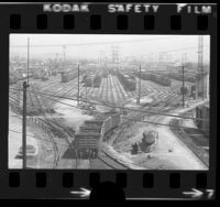 Southern Pacific's Taylor Yard in Los Angeles, Calif., 1973