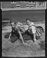 Runaway twins Beverly and Byron Hendricks, Los Angeles, 1935