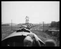 Southern Pacific "Prosperity Special" train, photographed from top of train, 1922