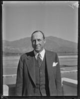 Dr. Charles Strub, builder and owner of the Santa Anita Racetrack, Santa Anita, 1934