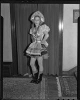 Louise Sterry in a Russian peasant costume, Los Angeles, 1936