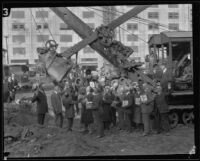 Groundbreaking ceremony for National Biscuit Company’s new plant, Los Angeles, 1925