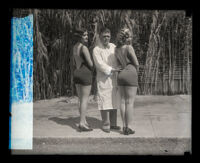 Dr. Charles E. Wood with contestants in the National Chiropractic Association's perfect back contest, Los Angeles, 1927