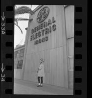 Lone picket outside General Electric plant during strike in Ontario, Calif., 1969