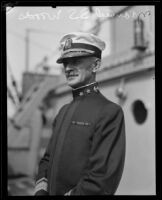 Admiral Spencer S. Wood aboard the Baltimore, San Pedro, 1920