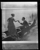 Actor Robert Williams proposing to actress Alice Lake, Los Angeles, 1924