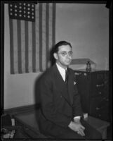 John R. Scantlin, indicted former vice-president of First National Bank of Beverly Hills, Los Angles, 1933