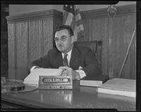 Judge Cecil D. Holland in court, Beverly Hills, 1935