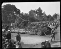 "Saint Patrick's Day" float in the Tournament of Roses Parade, Pasadena, 1930