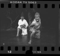 Richard Lee Sung and Keone Young in Loyola Marymount University production of "Rashomon," 1986