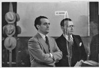 Vahan Rejebian, burglary ringleader, and unidentified man, Los Angeles, 1935