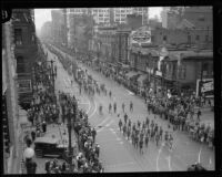 Column of Boys in the Loyalty Day Parade inaugurating Boys' Week, Los Angeles, 1926