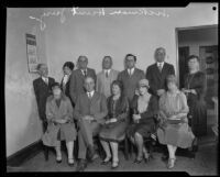 Jury members for the Hickman-Hunt murder trial, Los Angeles, 1928