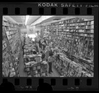 Customers in B. Dalton-Pickwick bookstore in Hollywood, Calif., 1977