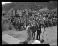 Spectators at the dedication of Morris Dam, Pasadens, 1934