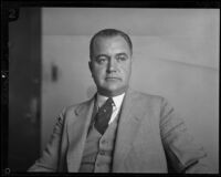 I. Linden Rouse, stockbroker, defendant in the Julian Petroleum case, Los Angeles, 1930