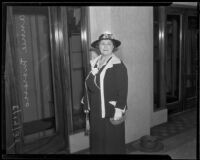 Annie T. Morosco during trial against horse racing pool, Los Angeles, 1935