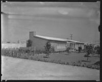 Exterior of a $10,000 model house at the Los Angeles National Housing Exposition, Los Angeles, 1935