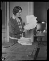 Rosamond Rice, Clerk of the Marriage License Division, Los Angeles, 1928