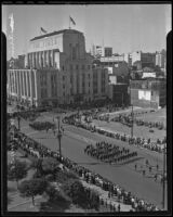 Armistice Day parade outside of the Los Angeles Times Building, Los Angeles, 1935