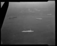 Navy Pacific Fleet ships at their home base at the Port of Los Angeles, San Pedro, 1920-1939