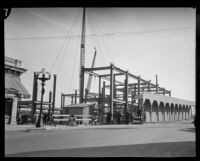 San Pedro Municipal Building under construction, San Pedro, 1928