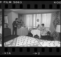 Daphne DiCino in her business executives room at Hyatt Regency in Los Angeles, Calif., 1977