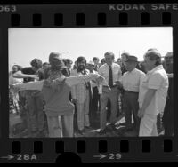 Vice-President candidate Walter F. Mondale touring Casa Maravilla housing project in East Los Angeles, Calif., 1976