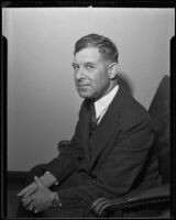 Former Police Commissioner Fred Gollum faces charges of petty theft, Los Angeles, 1935