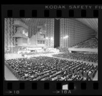 Service marking anniversary of introduction of Protestantism into Korea at the Crystal Cathedral in Garden Grove, Calif., 1984