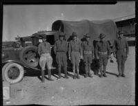 Arizona National Guard members sent to protect Colorado River from construction of Parker Dam, near Parker, Arizona, 1934