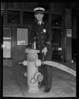 R. J. Scott Fire Chief on his 16th anniversary on the job, Los Angeles, 1935