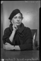 Katharyn Cornell Drohojowski during an alimony settlement, Los Angeles, 1935