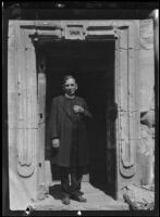 Father St. John O'Sullivan at Mission San Juan Capistrano, 1929