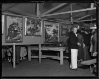 Festival of Arts visitors and displays, Laguna Beach, 1934