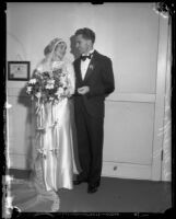 Frank Wykoff and his bride, Ethel Mae, on their wedding day, Glendale, 1933