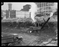 City Hall construction site, Los Angeles, ca. 1927