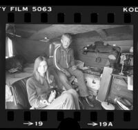 Homeless couple, Charles and Brenda Van Enger living in their van in San Fernando Valley, Calif., 1984