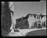 Polytechnic High School damaged by the earthquake, Long Beach, 1933