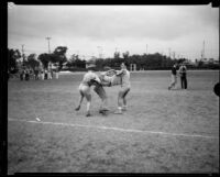 Young men in homecoming "brawl," University of Southern California, Los Angeles, [1928?]