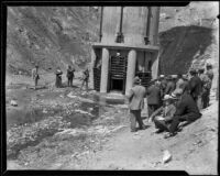 Officials attending the dedication of the Bouquet Canyon Reservoir, 1934