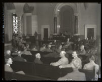 Chamber at meeting of Los Angeles City Councilmen, Los Angeles, 1928