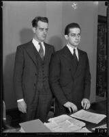 Louis R. Payne on trial for murdering mother an brother, Los Angeles, 1934-1935