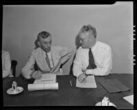 A. L. Scott and Earle Evans at the American bar Association conference, Los Angeles, 1935