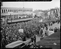 Rally for Madame Chiang Kai-shek in Chinatown, Los Angeles (Calif.)